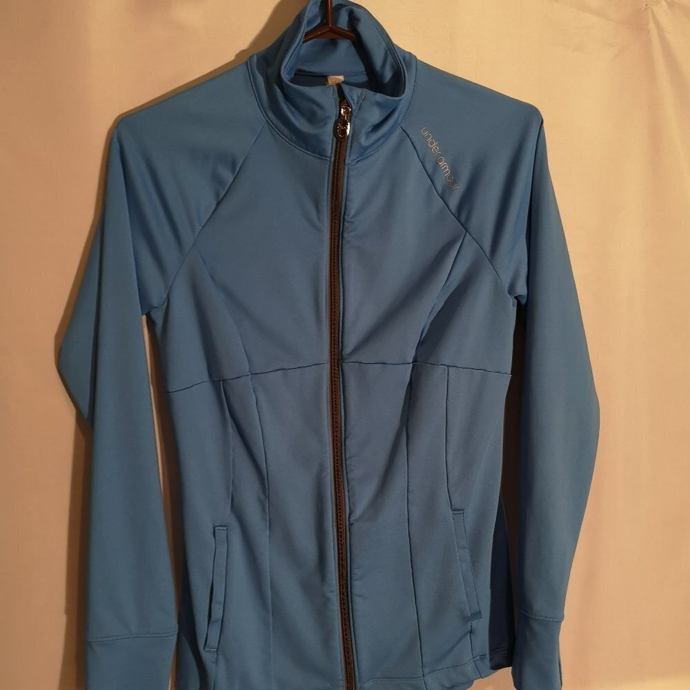 Under Armour Ladies Size Small Royal Blue Full Zip Fitted Athletic Jacket